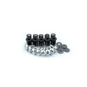Kit vis + inserts + rondelles pour bulle BIHR Ø5mm noir Nouvel Arrivage