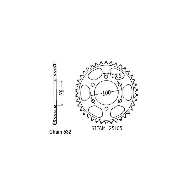 Offre Exclusive Esjot 50-27005-48 Couronne Acier Suzuki - 532 - 48 Dents - Similaire JTR827 - Made in Germany