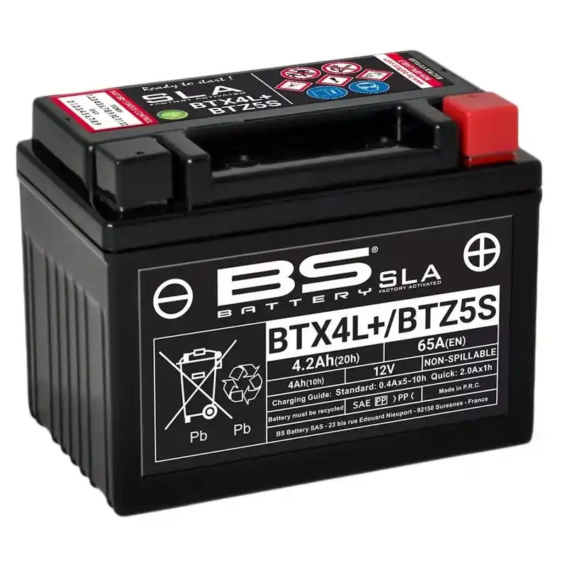 Promotion BS Battery 1080662 Batterie BS BATTERY SLA sans entretien activé usine - BTX4L+ / BTZ5S