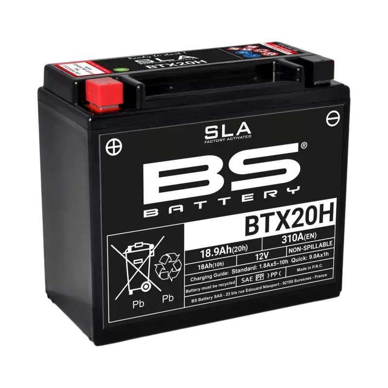 BS Battery 1080673 Batterie BS BATTERY SLA sans entretien activé usine - BTX20H Vente Directe