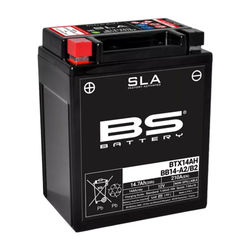 BS Battery 1080676 Batterie BS BATTERY SLA sans entretien activé usine - BTX14AH/BB14-A2/B2 Paiement Sécurisé