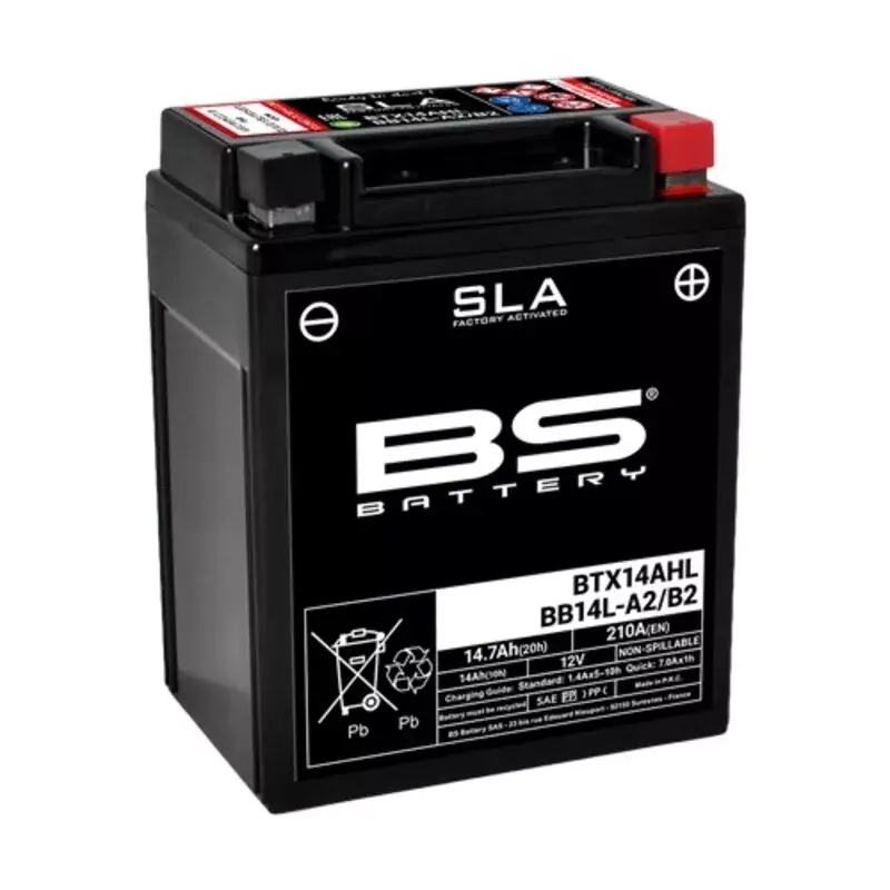 BS Battery 1080677 Batterie BS BATTERY SLA sans entretien activé usine - BTX14AHL / BB14L-A2/B2 Produit De Marque