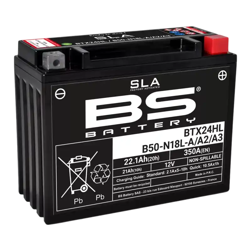 Satisfait Ou Remboursé BS Battery 1080681 Batterie BS BATTERY SLA sans entretien activé usine - BTX24HL/B50-N18L-A/A2/A3