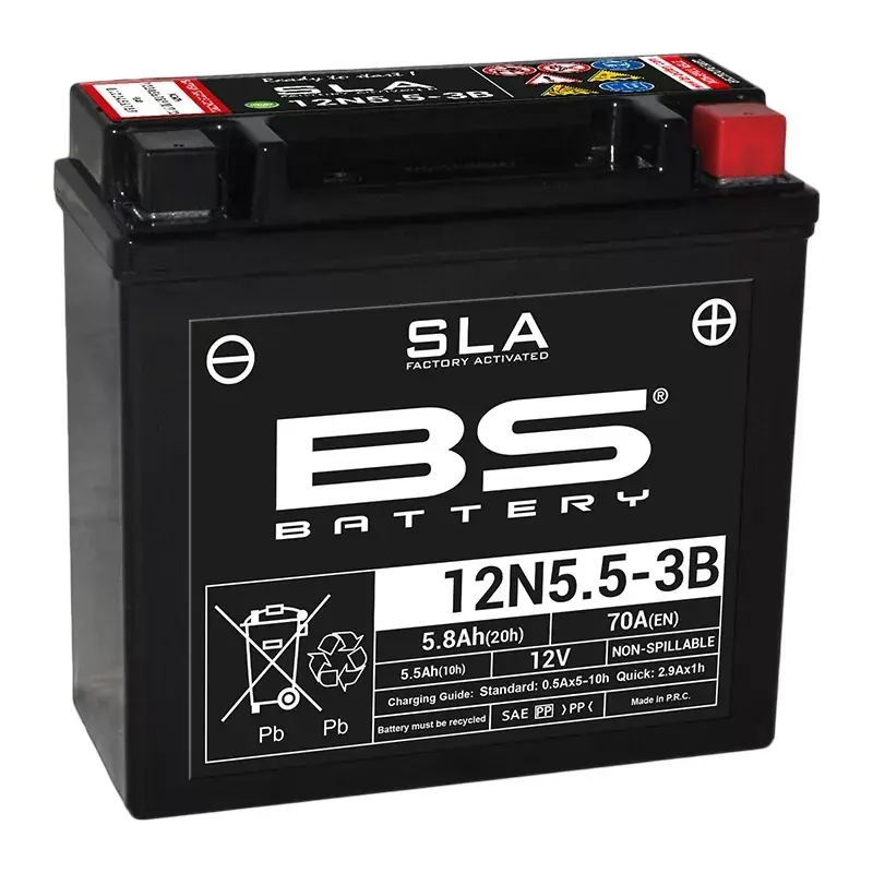 Prix Bas BS Battery 1080691 Batterie BS BATTERY SLA sans entretien activé usine - 12N5.5-3B