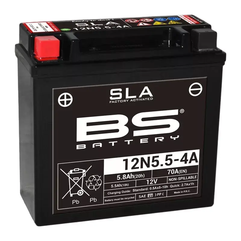 BS Battery 1080692 Batterie BS BATTERY SLA sans entretien activé usine - 12N5.5-4A/4B Populaire