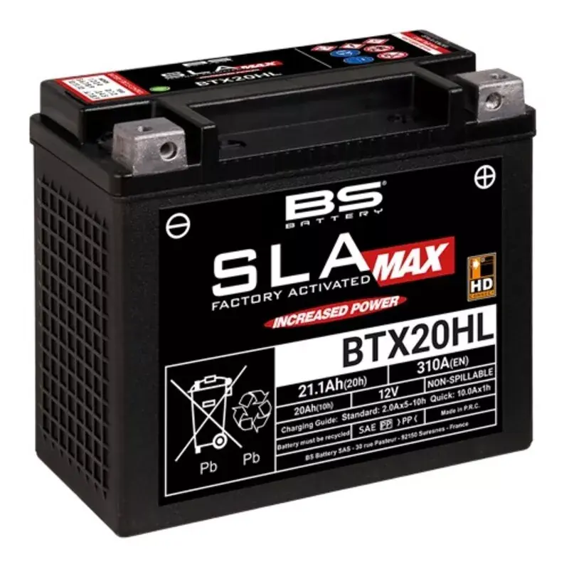 BS Battery 1080698 Batterie BS BATTERY SLA Max sans entretien activé usine - BTX20HL Offre Exclusive