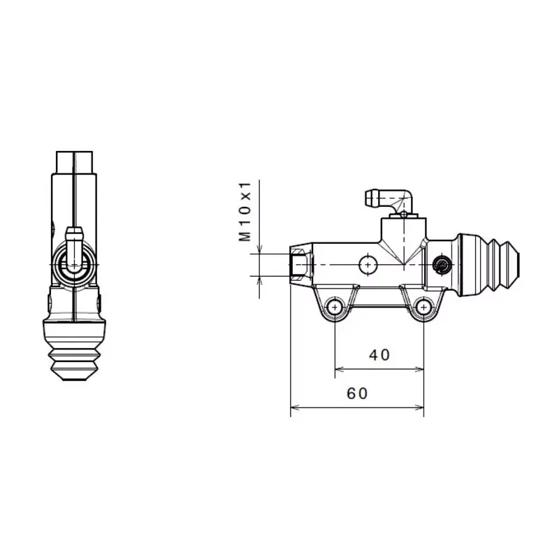 Brembo 1090737 Maître-cylindre de frein arrière BREMBO Ø11mm naturel Authentique