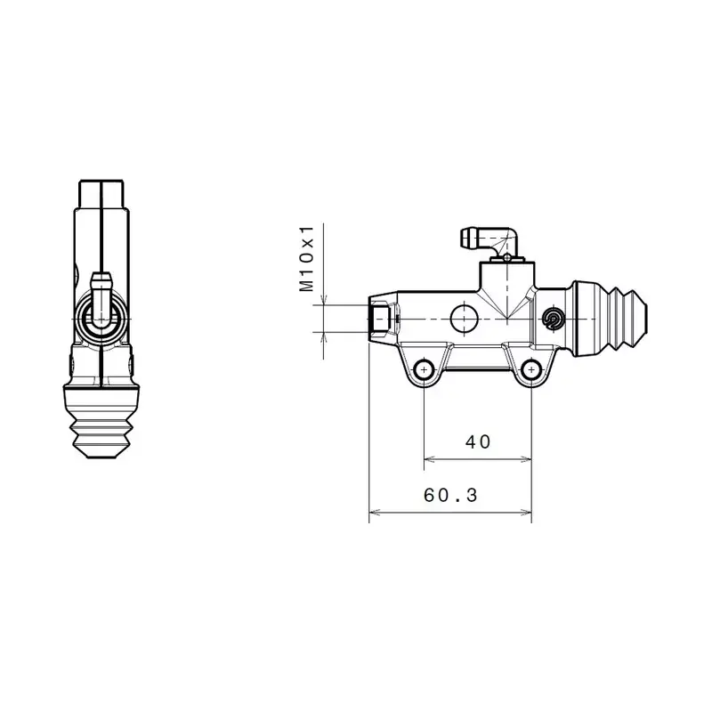 Brembo 1090738 Maître-cylindre de frein arrière BREMBO Ø13mm noir Nouveauté