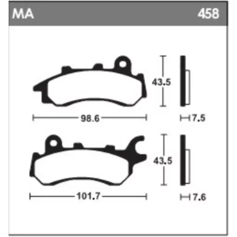 Tecnium 1119015 Plaquettes de frein TECNIUM - MA458 Produit De Marque