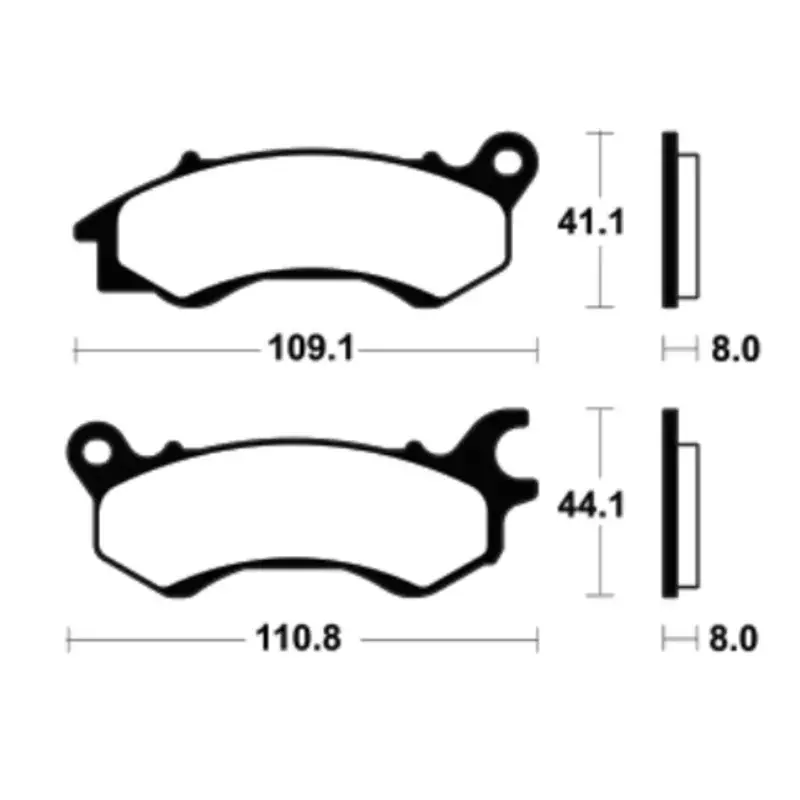 Meilleur Prix Tecnium 1121496 Plaquettes de frein TECNIUM scooter organique - ME469