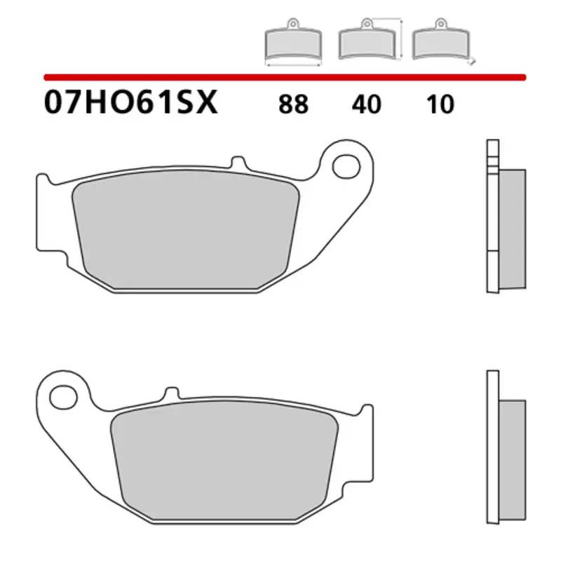 Brembo 1122631 Plaquettes de frein BREMBO métal fritté - 07HO61SX Prix Promo