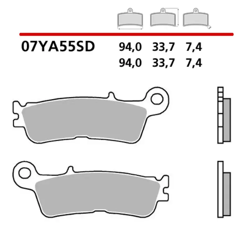 Prix Bas Brembo 1123504 Plaquettes de frein BREMBO métal fritté - 07YA55SD