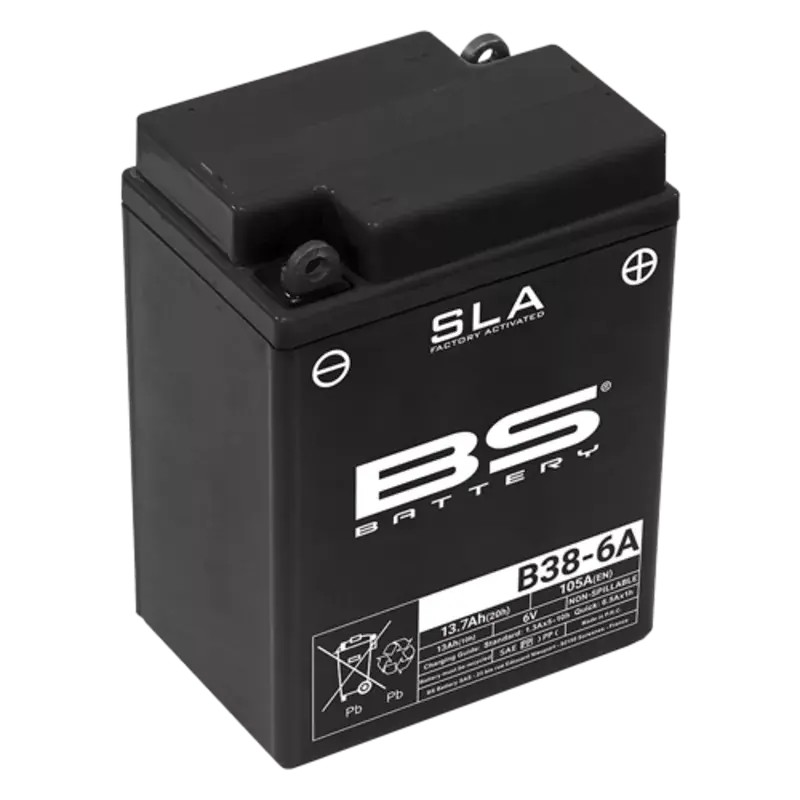 BS Battery 1114582 Batterie BS BATTERY SLA sans entretien activé usine - B38-6A Affaire À Saisir