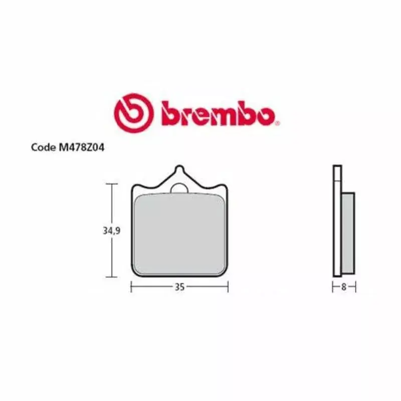 Certifié BREMBO RACING 1104058 Plaquettes de frein BREMBO UPGRADE Type M478 Z10 - Racing