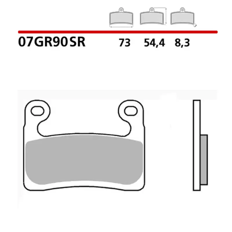 Brembo 1106562 Plaquettes de frein BREMBO route/sport métal fritté - 07GR90SR Offre Exclusive