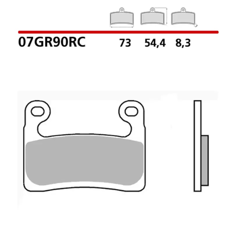 Brembo 1106563 Plaquettes de frein BREMBO racing carbone-céramique - 07GR90RC Commander Maintenant