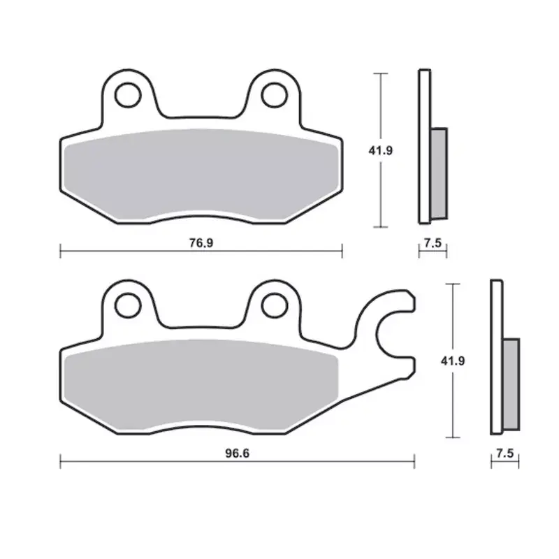 Must-Have Tecnium 1116535 Plaquettes de frein TECNIUM Professional Racing métal fritté - MSR455