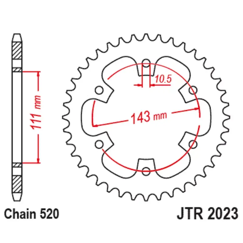Vente Flash JT Sprockets 1127999001 Couronne JT SPROCKETS acier standard 2023 - 520
