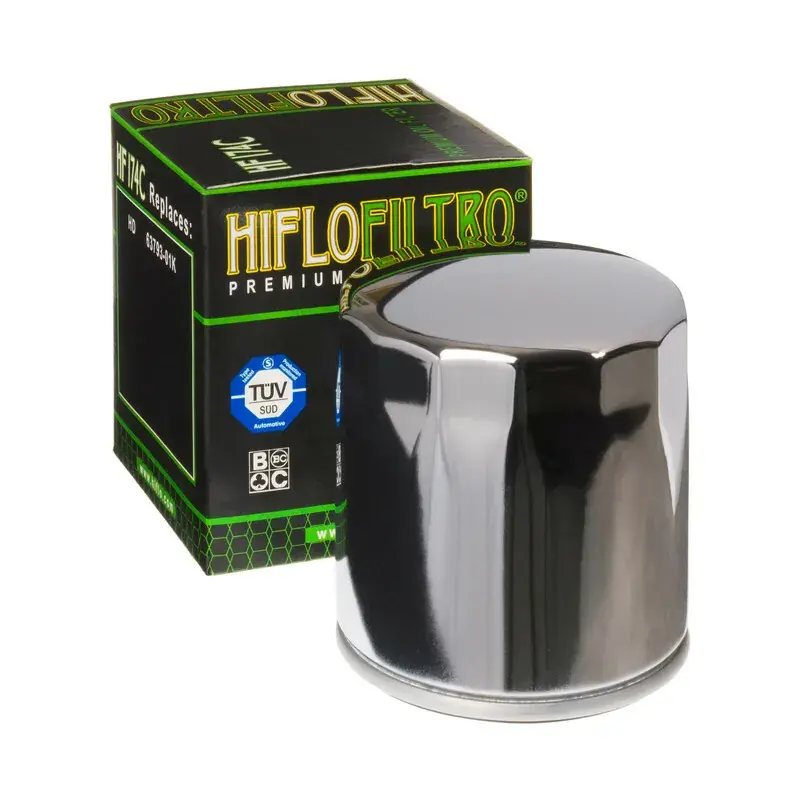 Hiflofiltro 1000504 Filtre à huile HIFLOFILTRO Chrome - HF174C Solde
