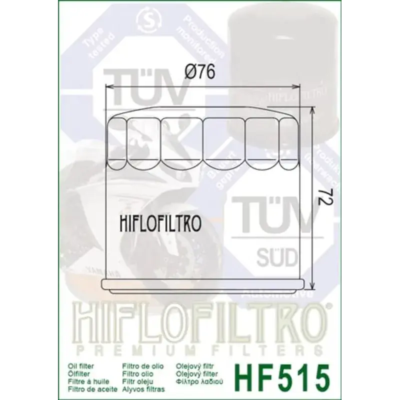 Hiflofiltro 1128807 Filtre à huile HIFLOFILTRO - HF515 Acheter Direct