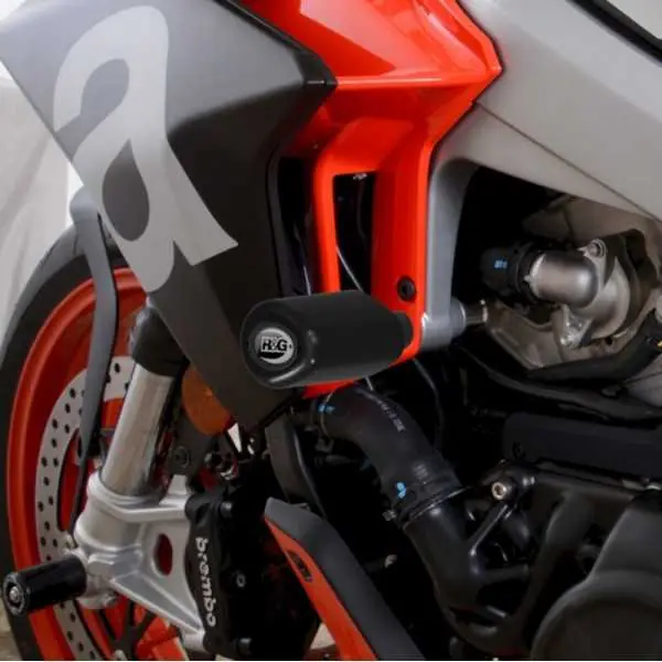 Tampons de protection R&G RACING Aero noir - Aprilia Tuono 660 Vente Directe
