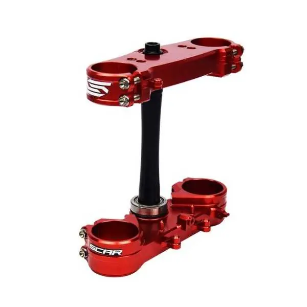 Té de fourche SCAR Offset 22mm - rouge Bon Marché