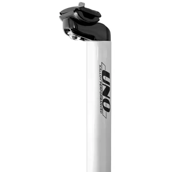 Tige de selle vélo UNO TS 555 - 400mm Ø25.4 blanc Prix Réduit