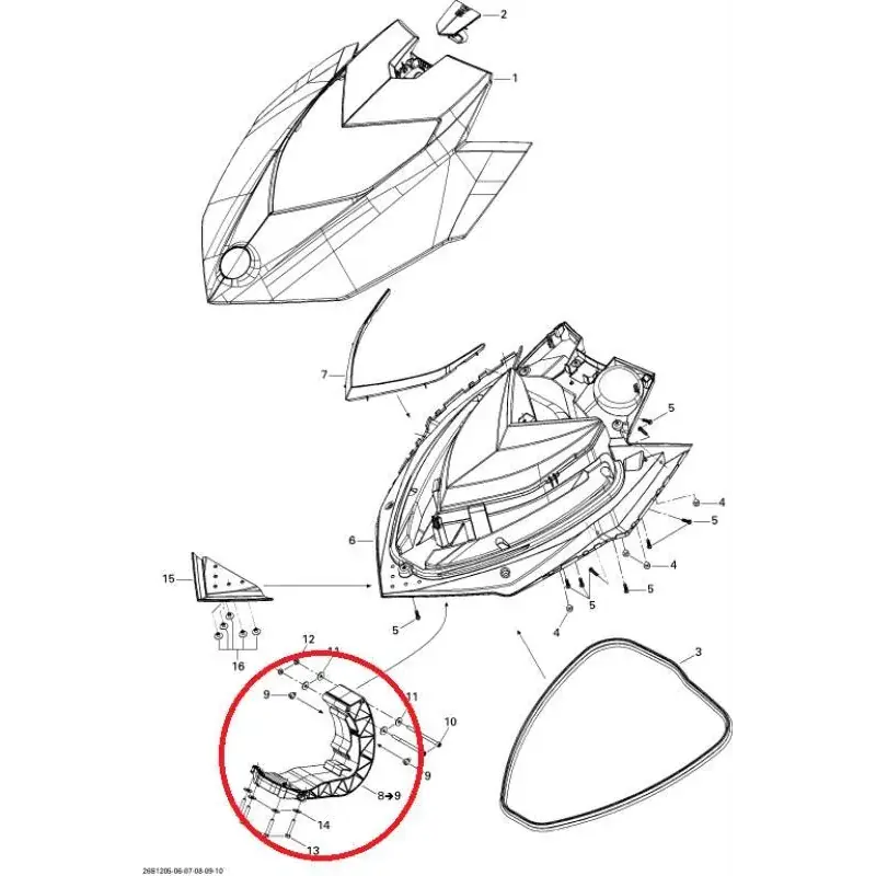 Achat Immédiat Charniere de capot SEADOO GTI SE 130 2011-2012
