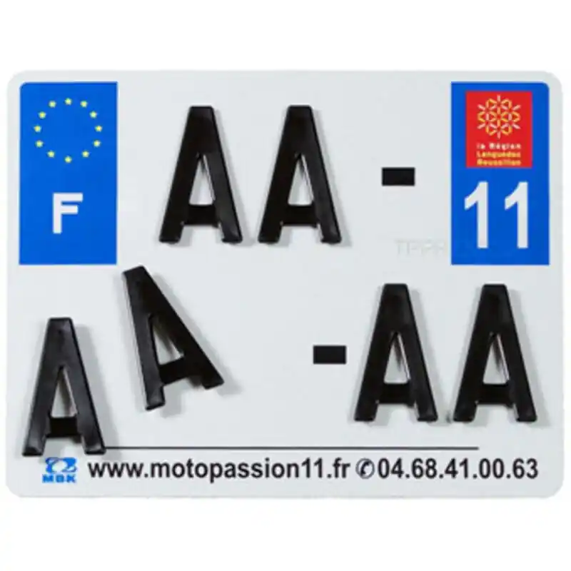 Nouvel Arrivage Plaques d‘immatriculation aluminium PPI pré-percées - SIV 210x130 département 38 - 10 pièces