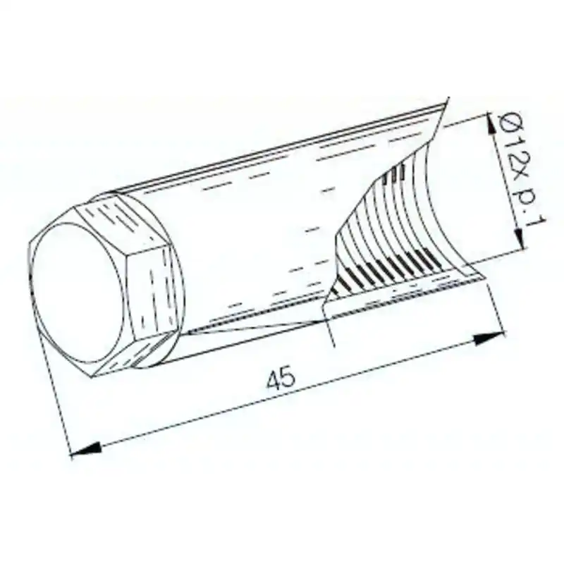 Commander Vite Embout de protection de vilebrequin BUZZETTI M12x1,00/L45mm pour arrache-volant