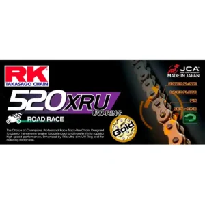 Chaîne de transmission 520 Racing ultra performante RK XRU GOLD Seulement Aujourd'hui
