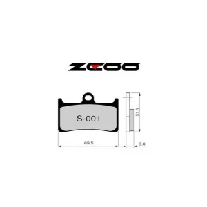 Plaquettes frein avant racing Yamaha YZF-R1 / R6 / R7 Zcoo EX-C Endurance Réduction