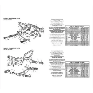 patte echappement Y011 Bonamici racing Yamaha YZF-R1/R1M ‘15-23 Pas Cher
