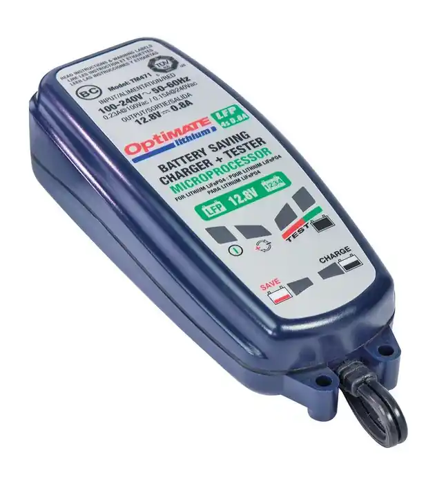 Dernière Chance Chargeur batteries Lithium ion 12,8V, 0,8A, 2-30Ah OPTIMATE TM470