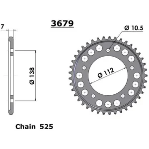 Satisfait Ou Remboursé Couronne Acier 525 Yamaha YZF-R1/R1M 15‘-19‘ France Equipement