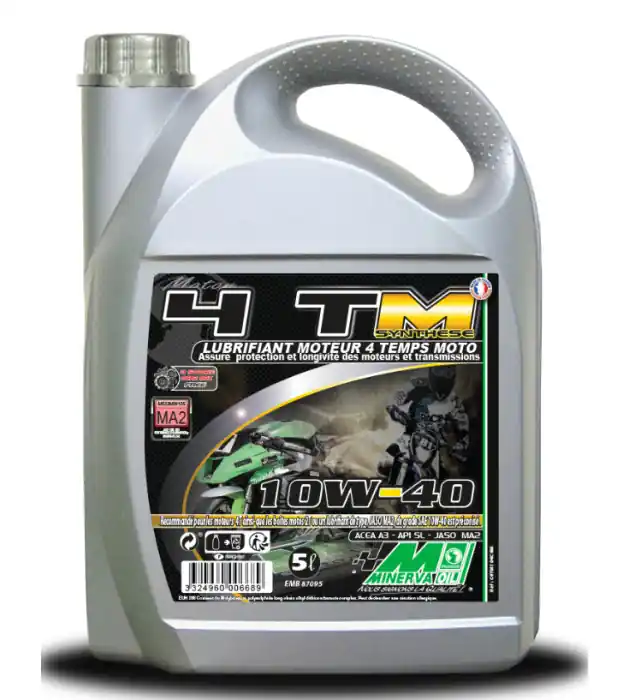 Huile moteur 4TM SYNT 10W-40 5L MINERVA Haute Qualité