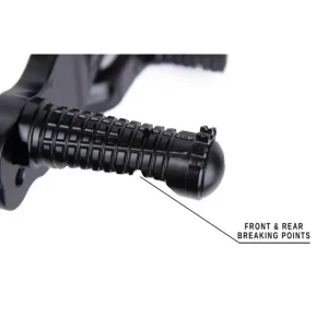 Authentique Repose-pieds racing ⌀M8 anodisé noir SPIDER 11.27
