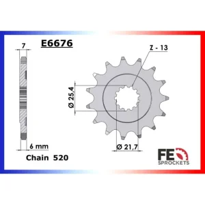 Pignon acier 520 Kawasaki ZX10R 11-22‘ France Equipement Meilleur Choix