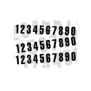 Achetez Aujourd'hui Numéros de course 16x7,5cm noir autocollant adhesif sticker